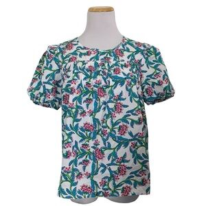 J. Crew Factory Smocked Chest Floral
Boho Cotton Short Sleeve Blouse